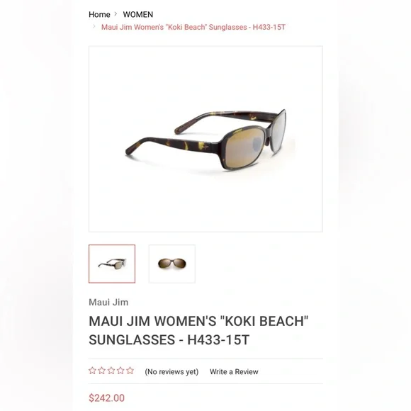 MAU JIM | Accessories | Maui Jim Womens Koki Beach 